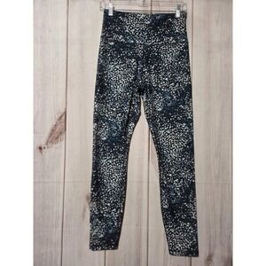 Balance Collection Leggings Womens Medium Blue Animal Print High Rise Ankle Yoga